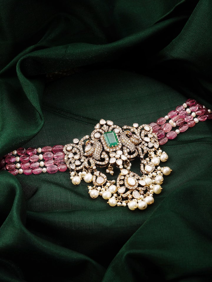 Dank Polki 18 Carat Gold Choker