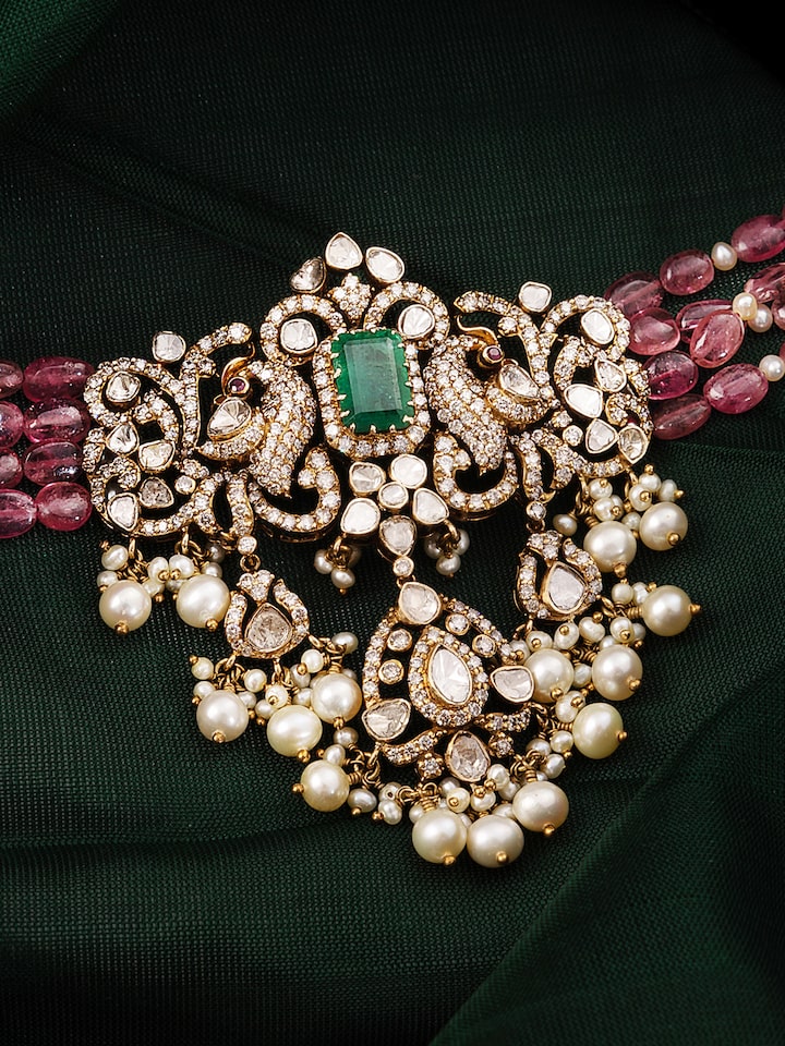 Dank Polki 18 Carat Gold Choker