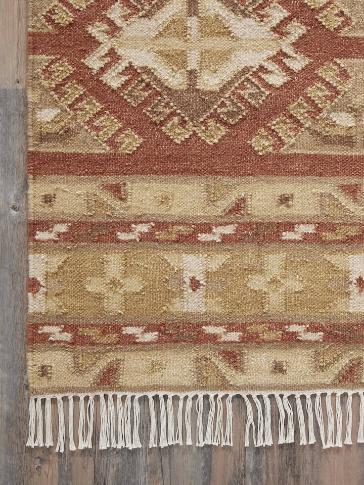 Close-up of the texture and color blending in the wool fabric