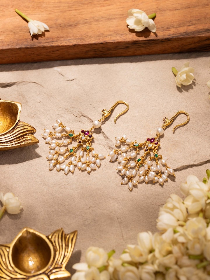 Guttapusalu Silver Drop Earrings