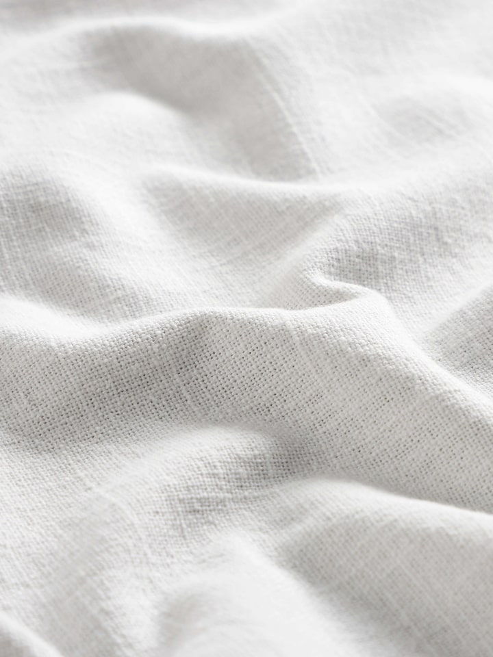Nityam Ivory Cotton Slub Embroidered Table Cloth