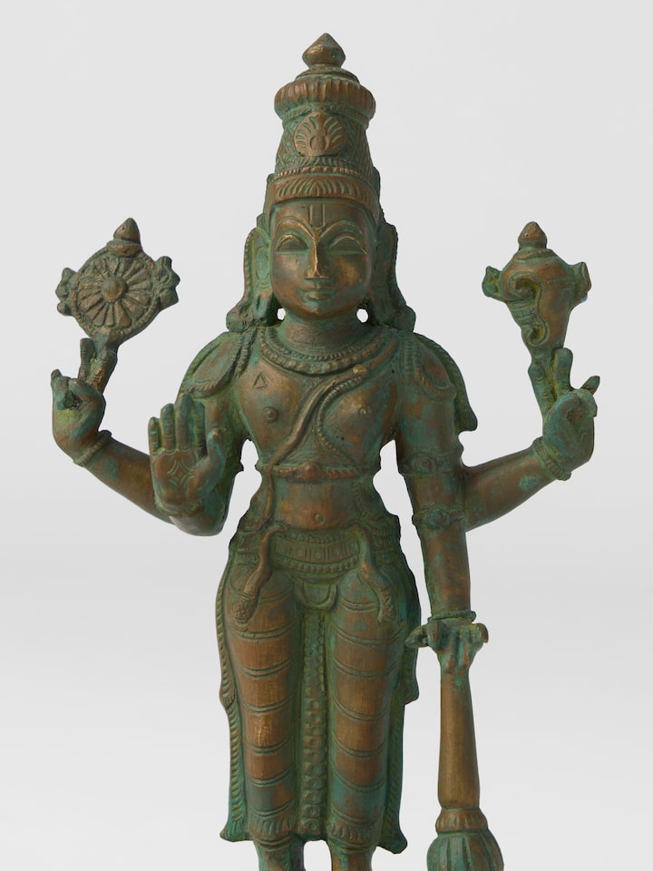 Bronze Cast Vishnu Gada Idol