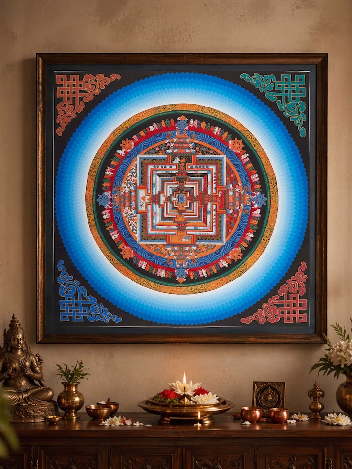 Front view of the Thangka Mandala Painting