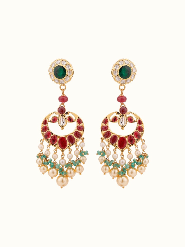 Kundala Velai 22 Karat Gold Drop Earrings