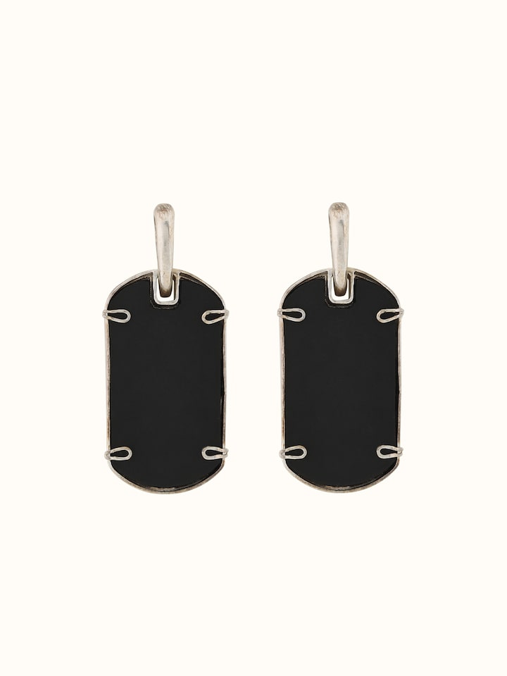 Back view of Parchinkari Silver Pendant showing the back and clasp detail