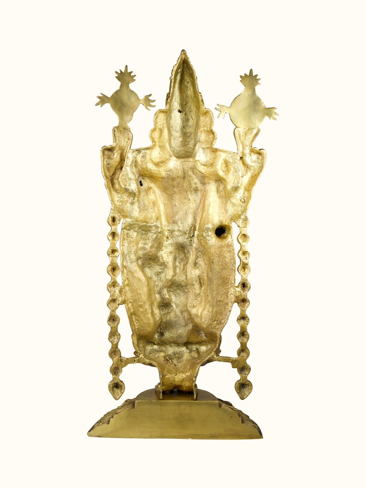 Back view of the Brass Balaji Lakshmi Standing Idol