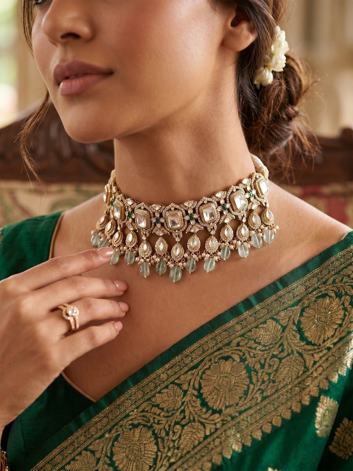 Silver Smithing Choker Necklace by Swadesh