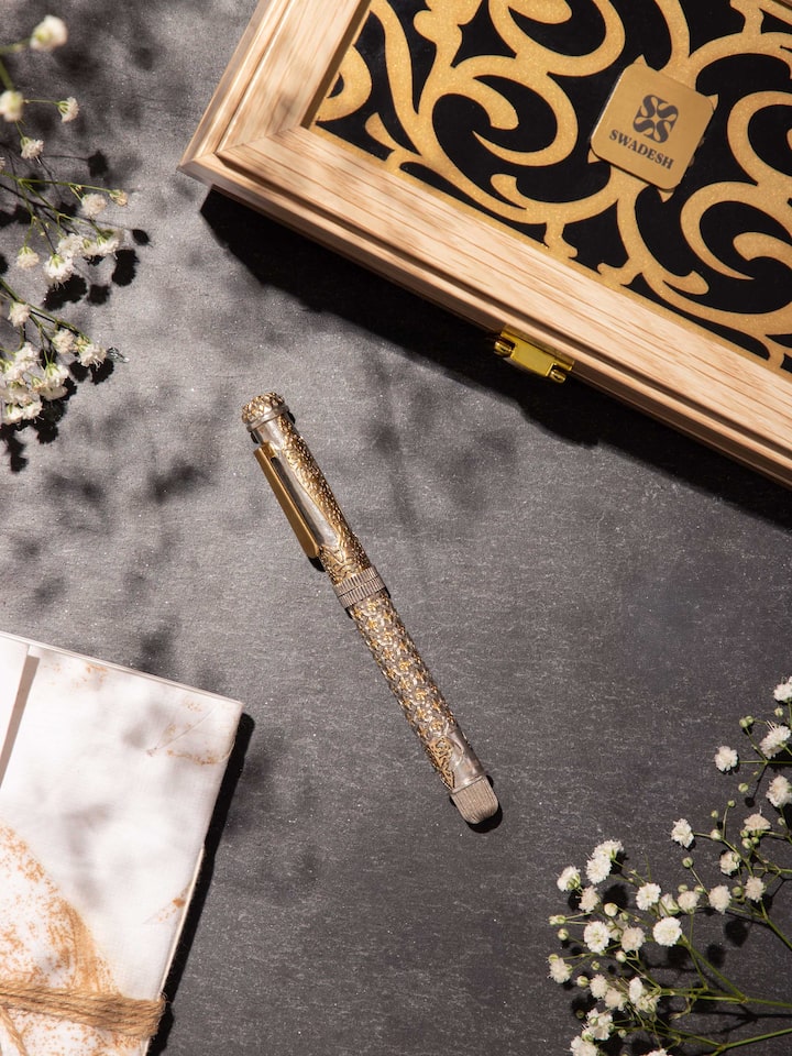 lifestyle view of silver smithing silver pen