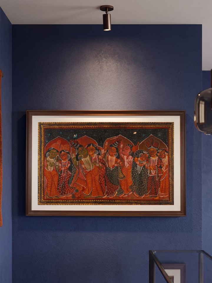 Left-side view of the Kalighat Ramayana Painting