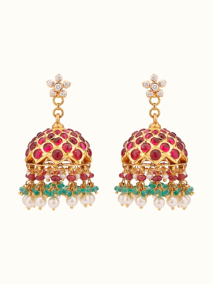 Kundala Velai 22 Karat Gold Jhumkas