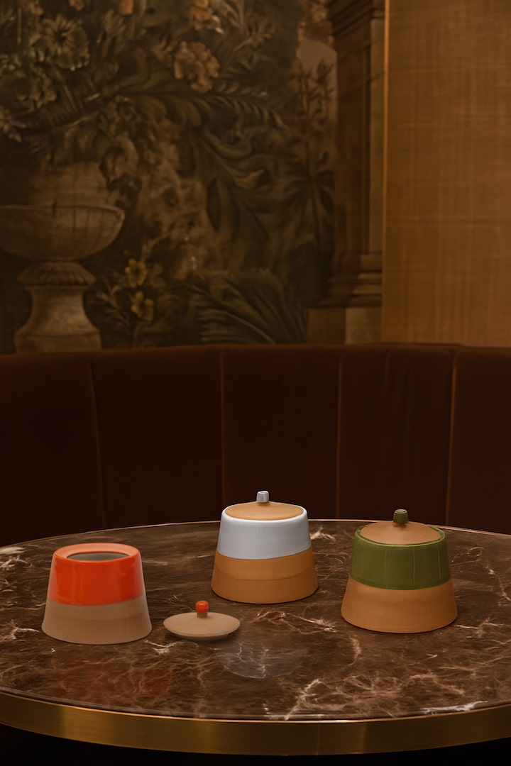 Lifestyle view of Studio Pottery Ceramic Condiments Container Set