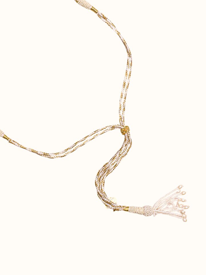 Detail shot of Silver Smithing Long Necklace