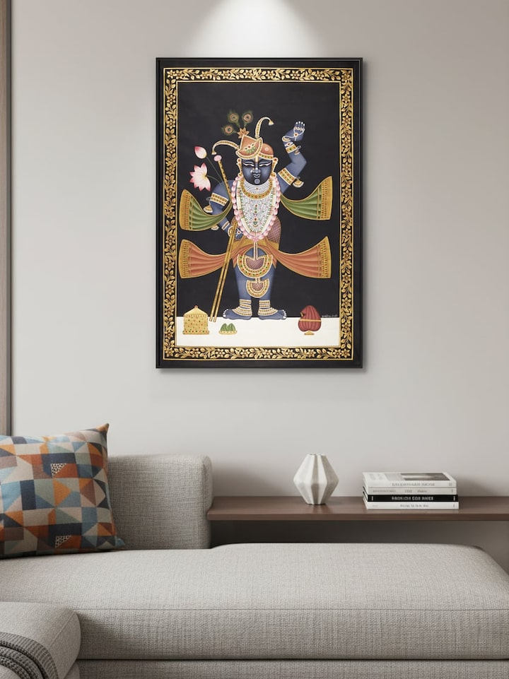 Lifestyle view of Pichwai Shreenathji's Portrait Painting