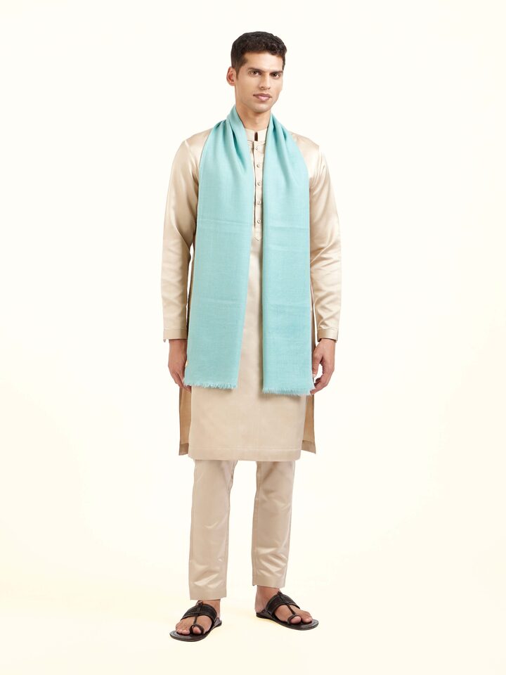 Aqua Cashmere Stole