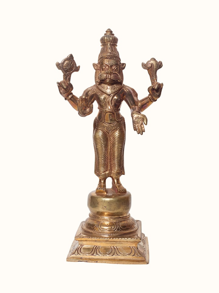 Decorative side detail of the Bronze Cast Dasavatar Idol