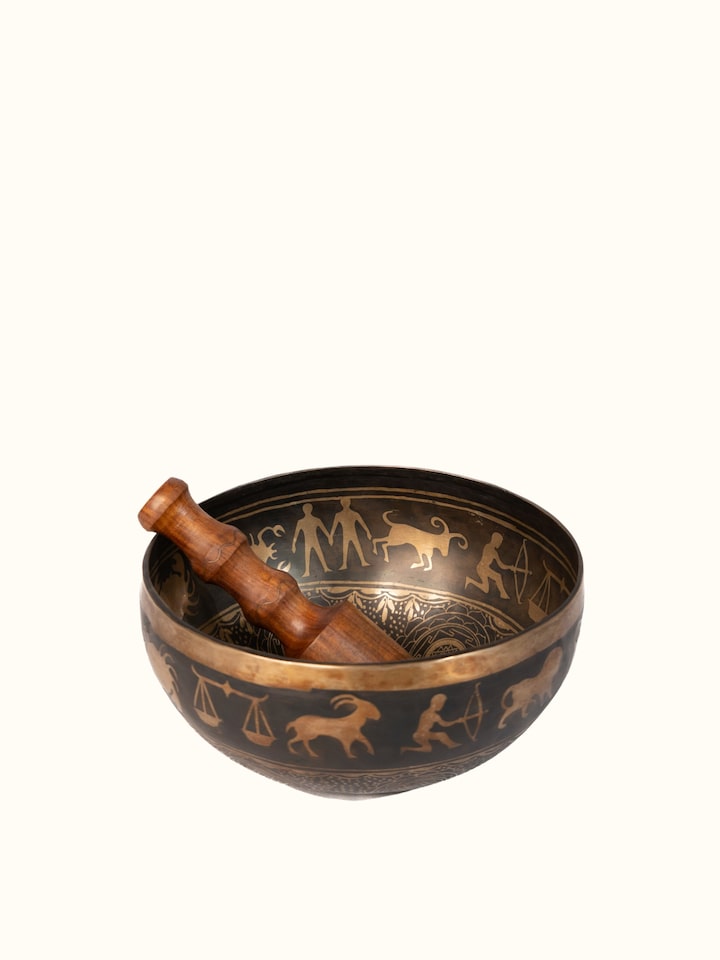 Brass Dark Indigo Mandla Rashi  Singing Bowl