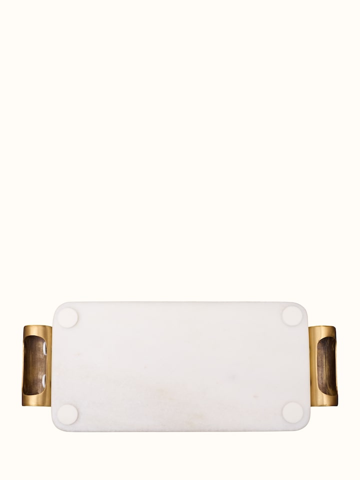 Back view of the Marble Pacchikari Small Tray
