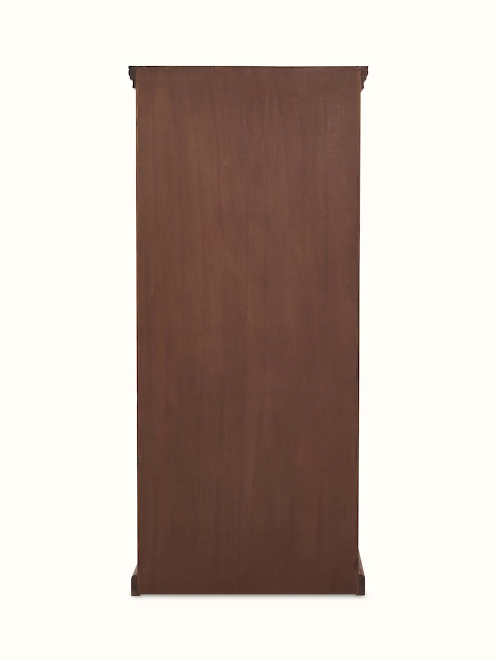 Detail shot of Teak Wood Inlay Bookshelf