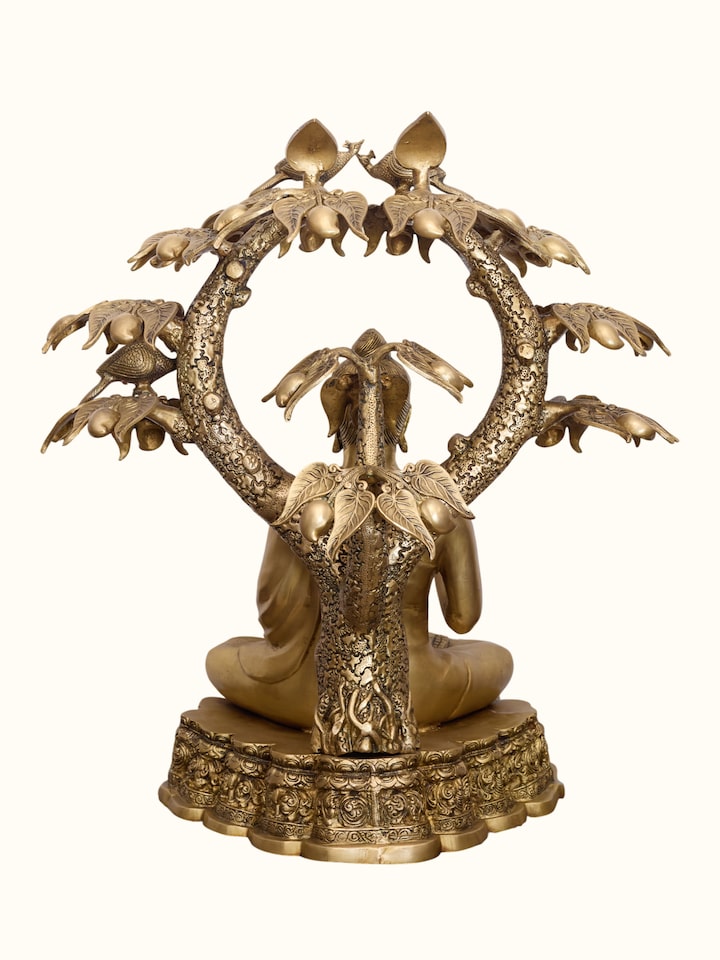 Bottom view of the Brass Bodhi Buddha Sitting Idol