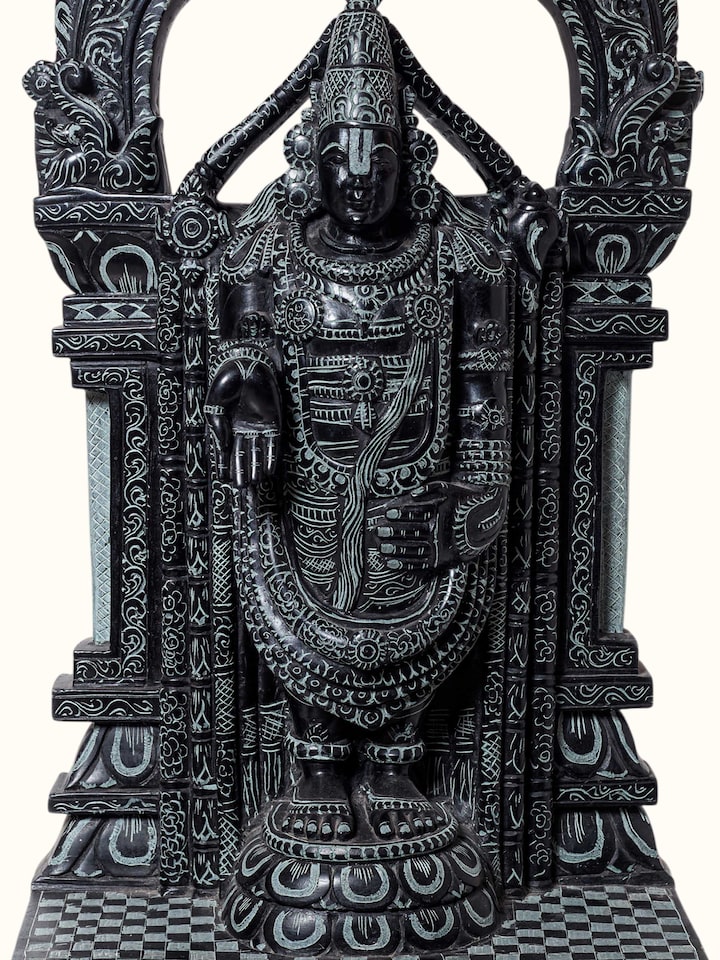 Detail view of the Stone Carved Balaji Idol