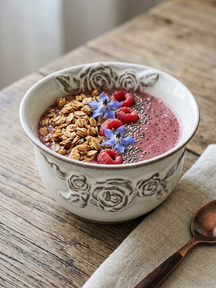 Side view of the Matte Studio Pottery Ceramic Dinner Bowl