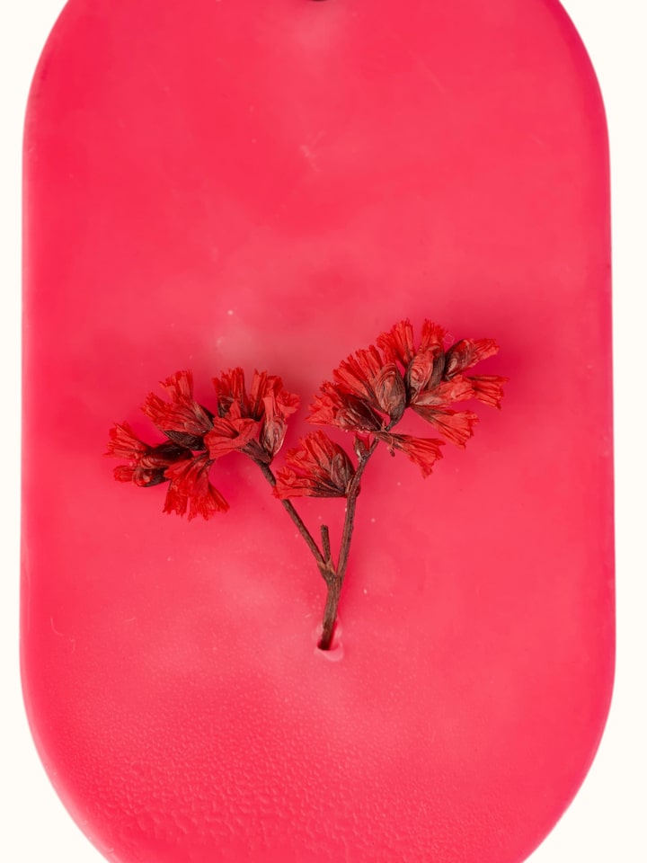 Top view of the Ruh Gulab Rose Soya Wax Tablet (2 Pcs)