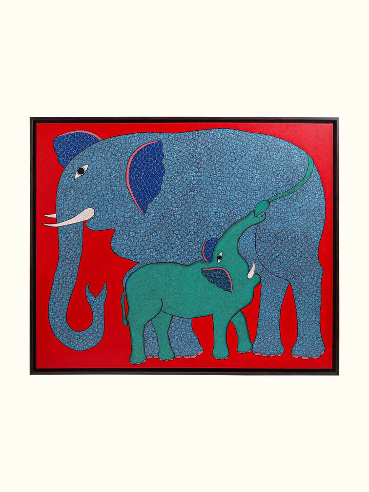Front view of the Silent Bond Gond Art