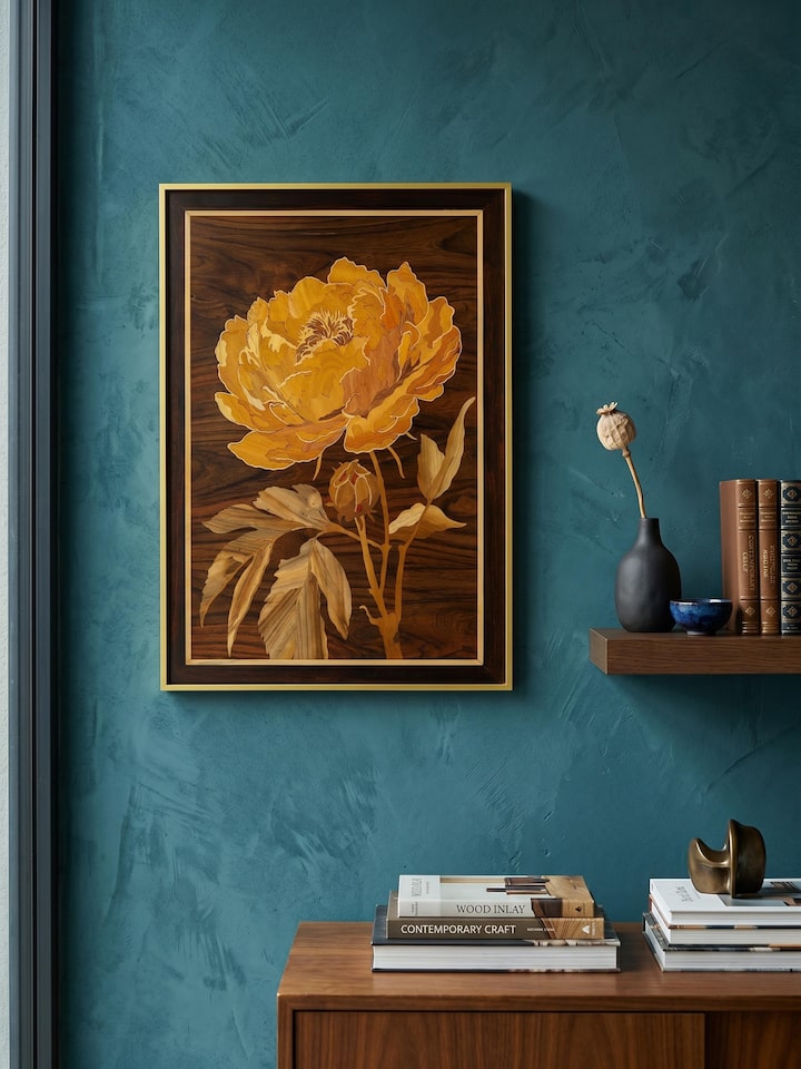 Styled view of Flower Mysore Rosewood Inlay styled in a home setting