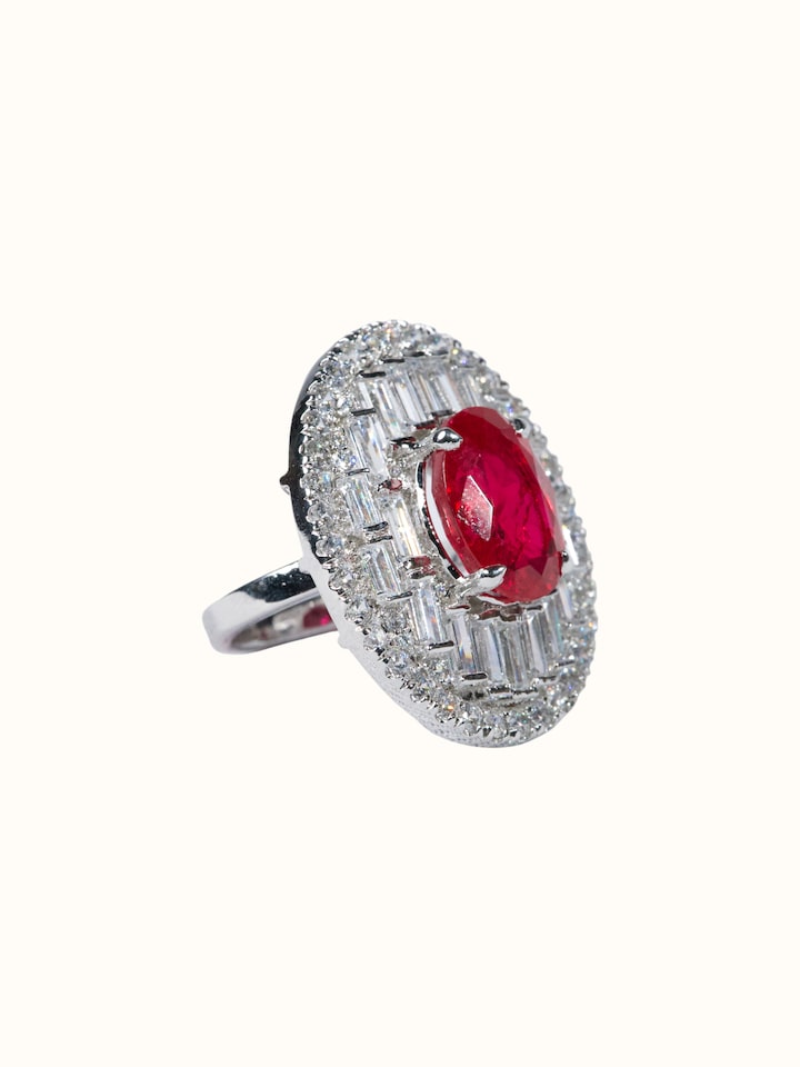 Detailed angle of the Silver Smithing Ring
