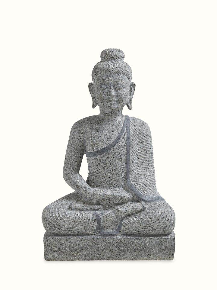 Front view of Buddha Stone Carving Idol