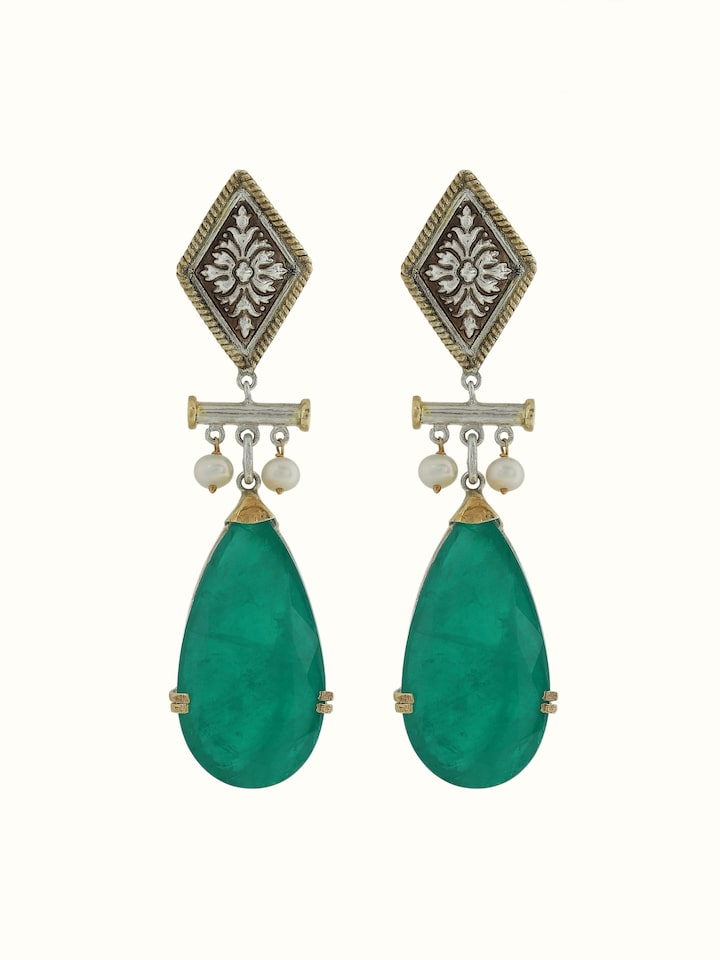 Silver smithing drop earrings – Swadesh