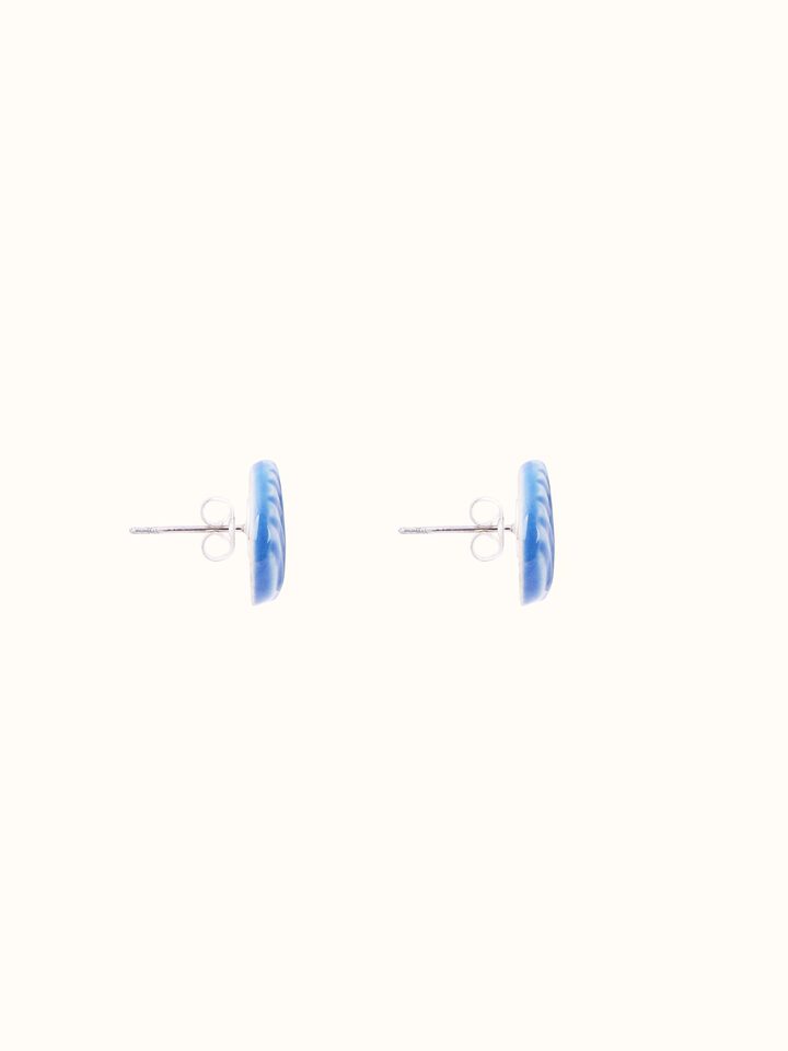 Side view of Ceramic stud earrings