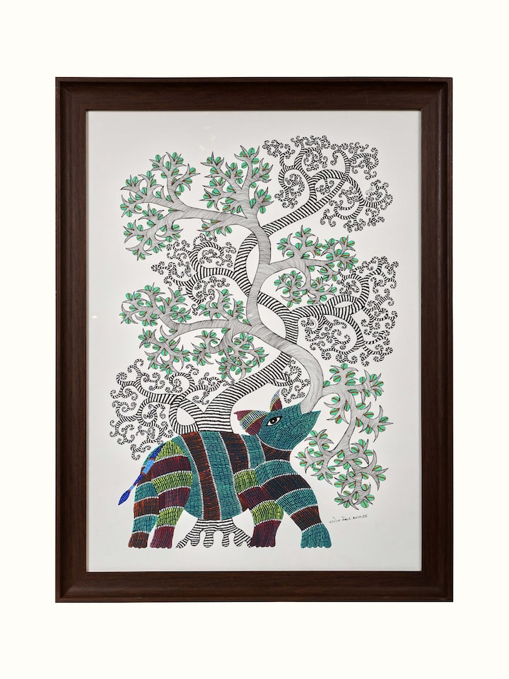 Front view of the Breath Of Life Gond Art