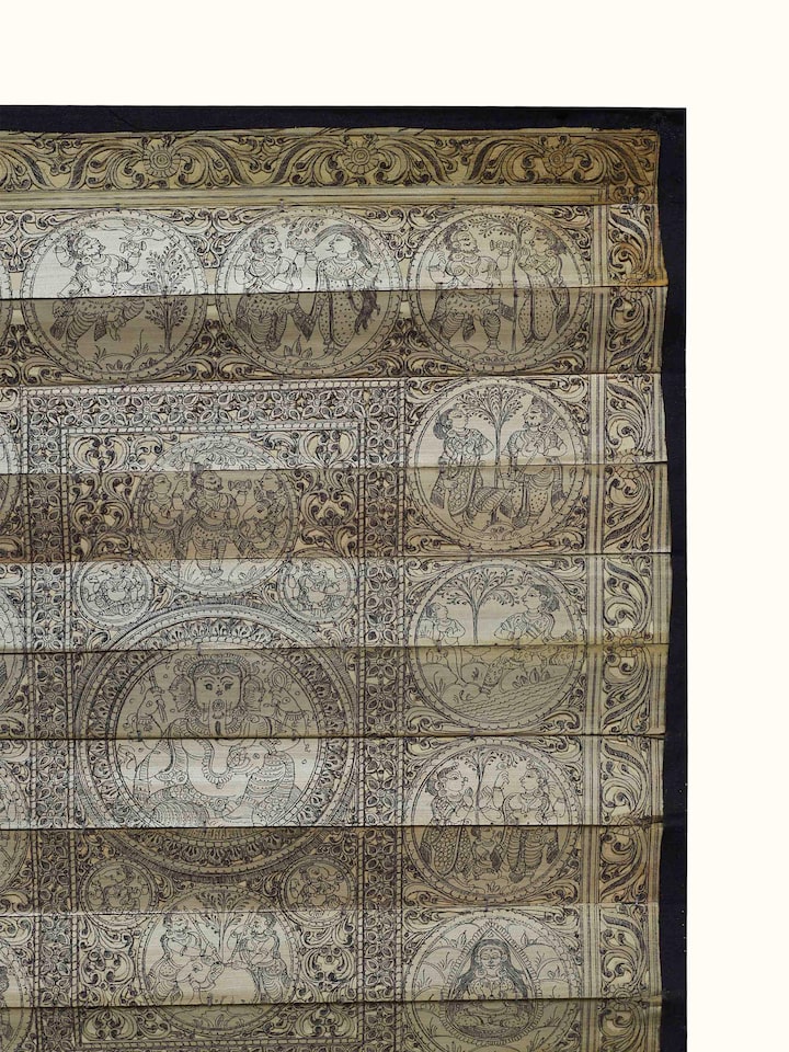 Front detail view of the Ganesh Palm Leaf Engraving