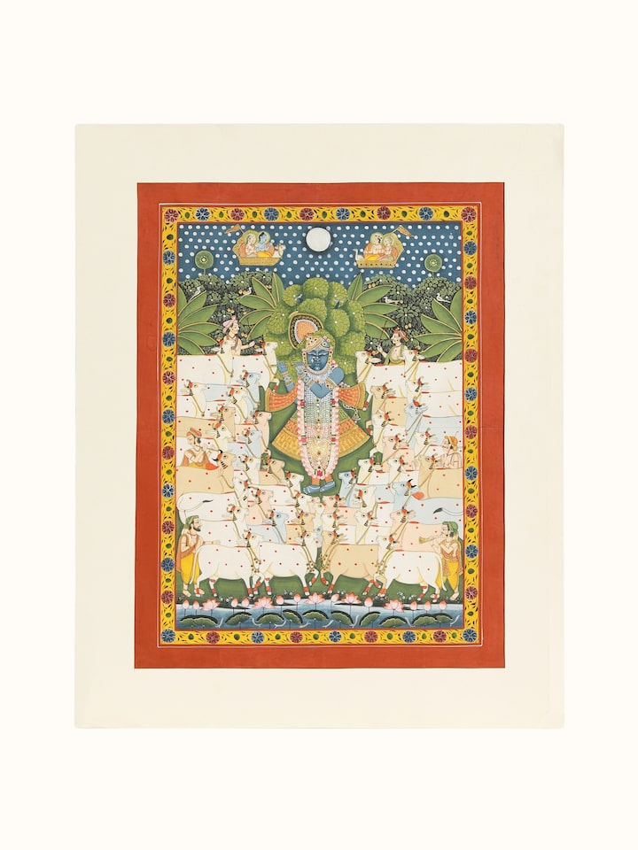 Front view of the Gopashtami Shrinathji Pichwai Painting