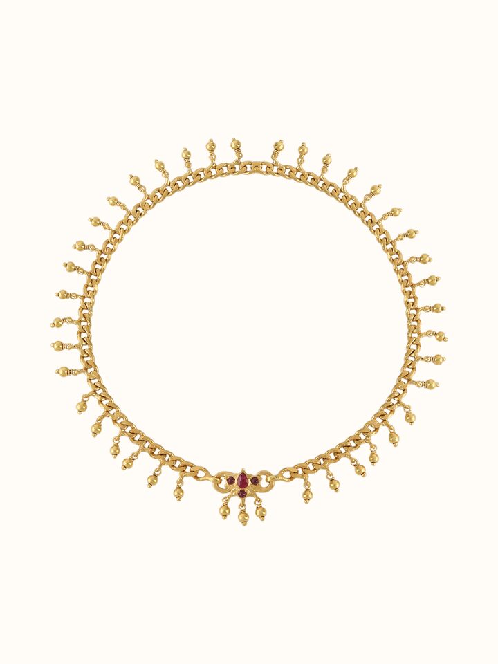 Front view of Silver Smithing Anklet Pair — Swadesh